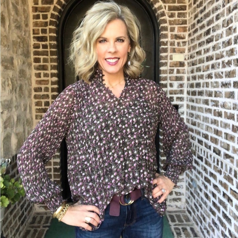 Cabi Knife Pleat Blouse (style 3952)